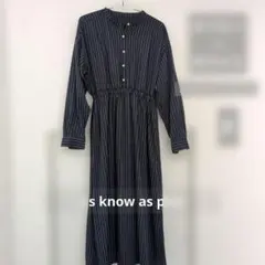 ☆週末限定価格　試着のみ　AS KNOW AS plus シャツワンピ－ス NV