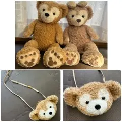 ダッフィー&シェリーメイぬいぐるみ ポシェットセット売り