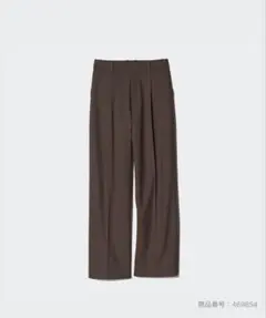 タックワイドパンツ 38 ダークブラウンLサイズ