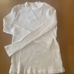ユニクロ　ホワイト　綿➕ポリウレタン　カットソー