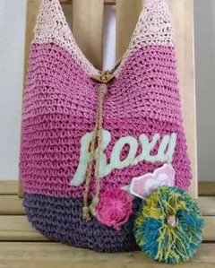 ロキシー ROXY ペーパー ストロー タッセル ヒッピー ショルダーバッグのサムネイル