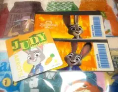 ズートピア2 オーマイカフェ コースター チケット風クリアカード ジュディ