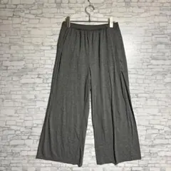 ユニクロ　エアリズム　グレー ワイドパンツ ゴムウエスト　M レディース　美品