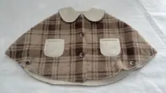 tete a tete チェック柄ベビーポンチョ 70-80