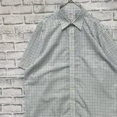 ブルックスブラザーズ半袖シャツ！ホワイトチェック　XL 0623のサムネイル