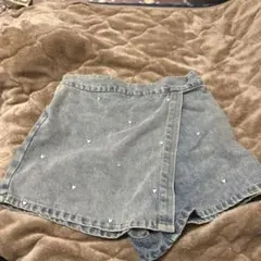 ハート柄デニムショートパンツ 69-71