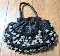 ハート　ハンドバッグ　がま口