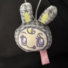 ナルミヤ メゾピアノ べリエちゃん フェイスマスコット ぬいぐるみ グレー 千鳥