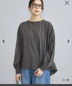 coen グレー 長袖シャツ