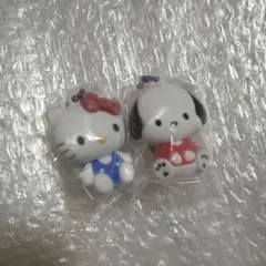 ポチャッコ キティ サンリオ　ふわふわフロッキーマスコット 2個セット
