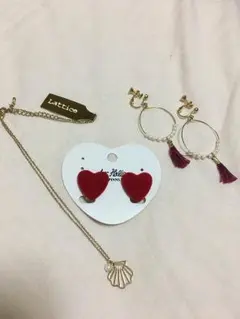 イヤリング・ネックレス3点セット