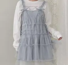 チュールドロストミニキャミワンピース