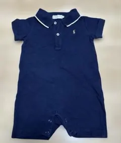 【美品】ラルフローレン　紺色　ネイビー　ベビーロンパース　半袖　70cm 男の子