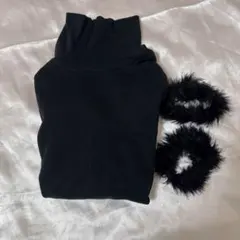 【新品＊゜ 】RoseMarie seoir ブラックタートルハイネックセーター