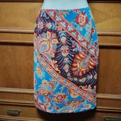 ❤️春物 大胆柄 花&ペイズリー柄 タイトスカート サイズ64cm