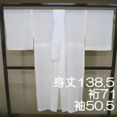 M13-1 本麻 夏物 紋紗 長襦袢 白 波 萩 - メルカリ
