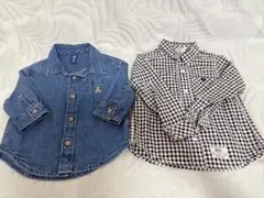 GAP デニムシャツ 80cm、F.O.KIDSチェックシャツ 90cm
