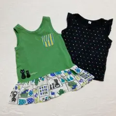 プチジャム　80 女の子　夏　緑ワンピース