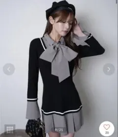 LIP SERVICE シャツドッキングプリーツワンピース