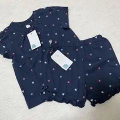 【未使用】　西松屋　ハート　Tシャツ ズボン　セットアップ　70 80