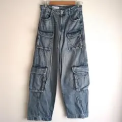 ZARA ワイドデニム 2wayカーゴパンツ