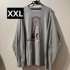メンズ　古着　ロングTシャツ　ロンT ヴィンテージ長袖Tシャツ サイクル グレー