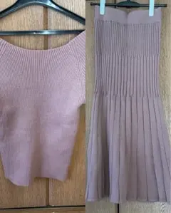 極美品★スナイデル オフショルダーニット ニットスカート セットアップ