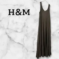 H＆M BASIC/BASIQUE オリーブグリーン ノースリーブワンピース