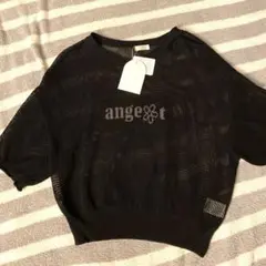 新品　辻希美　ange charme ブラックメッシュトップス Mサイズ　即発送