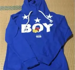 BOY フード付きパーカー 青色 1928 ミッキーマウス