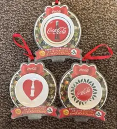 Coca-Cola コカコーラ　クリスマスオーナメントプレート　3枚セット