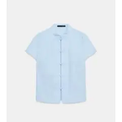 ♡ ZARA トグルボタン付きポプリンシャツ ブルー Sサイズ ♡のサムネイル