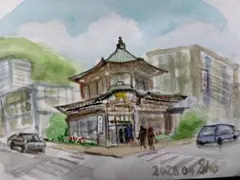 お寺 水彩画 SHO タイチェンマイ - メルカリ