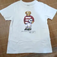 ポロベア サッカーTシャツ ホワイト　5歳　115
