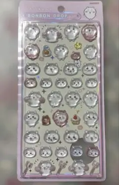 ちいかわ　ハチワレ　うさぎ　ボンボンドロップシール　ぷくぷく
