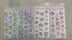 サンリオ　すりガラス風シール　4点