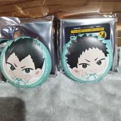 ハイキュー　タイトーくじ　F賞　ふわふわ缶バッジ　2種セット