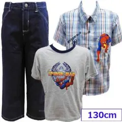新品 スパイダーマン 子供服 3点セット サイズ7 130cmのサムネイル