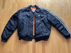 adidas MA-1ジャケット ブラック/オレンジ L
