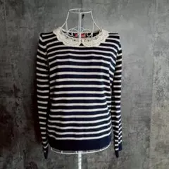 ✨earth music&ecology✨♡長袖ニットセーター♡ボーダー柄(M)