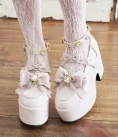 LIZ LISA リズリサ ハートビジュープラットフォームローファー Lサイズ