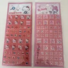 ハローキティ&マイメロディ タイルシール2シートセット
