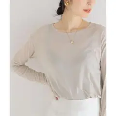 IENA リヨセルコットン シアー ロングTシャツ　ロンt 長袖　tシャツ