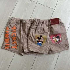 新品！しまむら LITTC ミッキーミニー 短パン ショートパンツ90cm