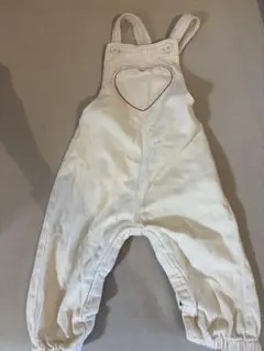 【値下】ZARA 90センチ　オーバーオール（ハートポケット付き）