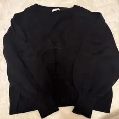 LOWRYS FARM 黒 ニットカーディガン