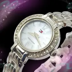 《美品 稼働品》 湯米·希爾費格 女士腕錶 錶圈鑲石 石英