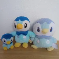 ポケモンセンター がんばれ！？ポッチャマ 喜怒哀楽ぬいぐるみ3種