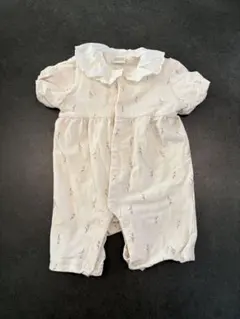 花柄レース襟ロンパース