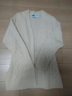 HAMILTON LAMBSWOOL グリーンレーベル　白　カーディガン